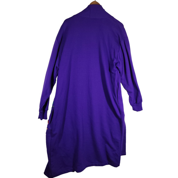 Vintage Lacy Afternoon Overcoat L Embellished Robe Lace Art To Wear Grandma - Picture 2 of 16